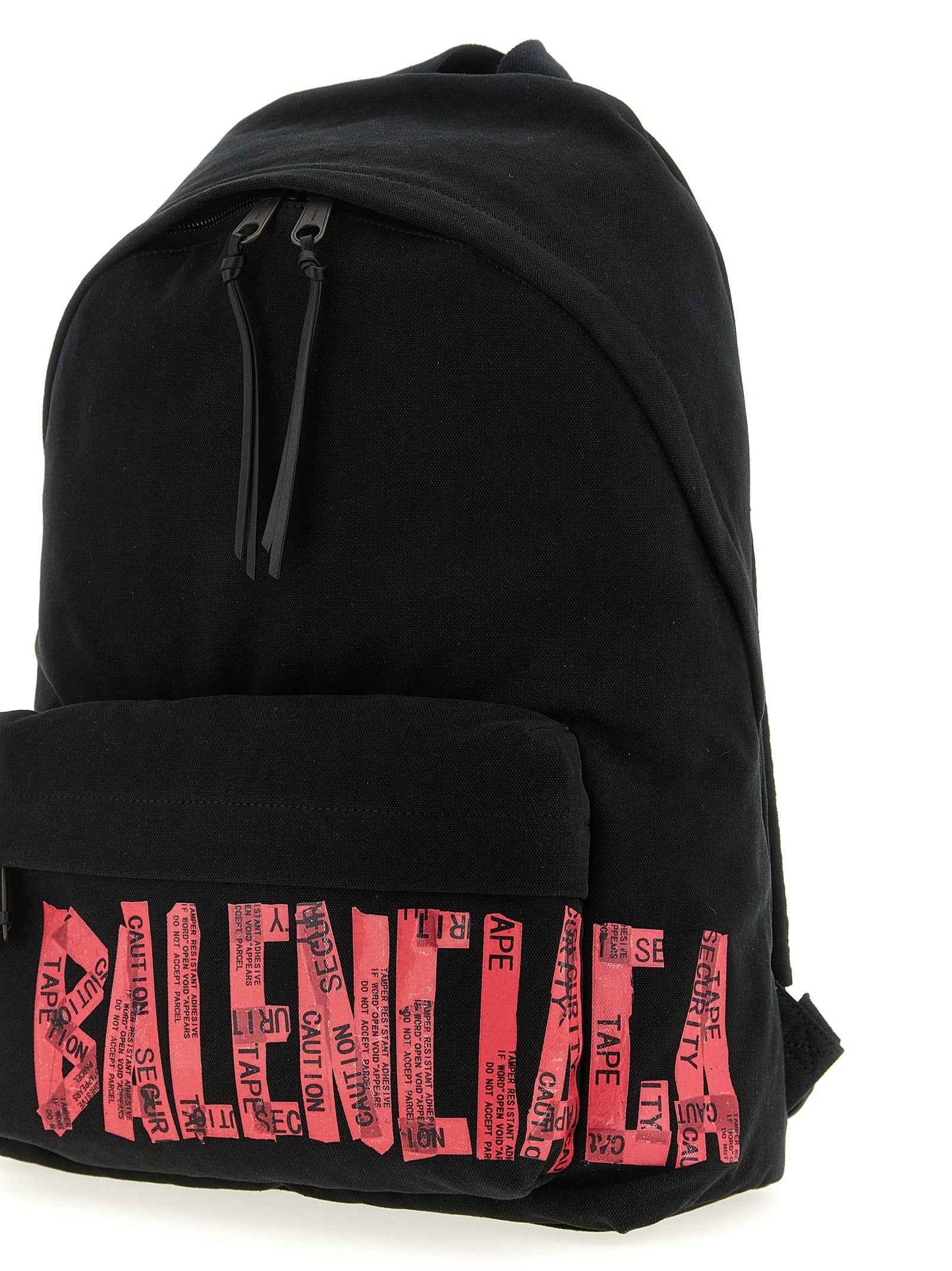 Black Cotton Backpack