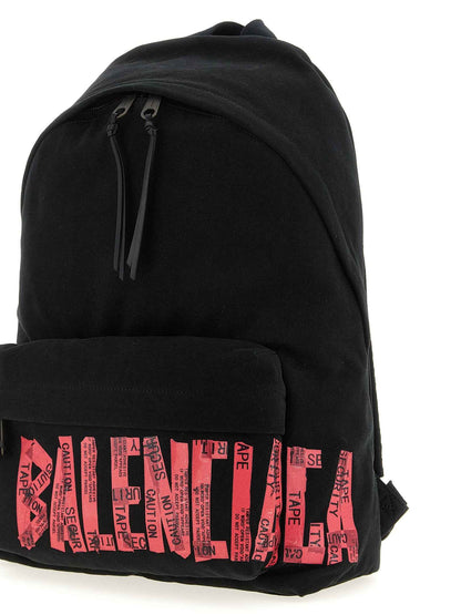Black Cotton Backpack