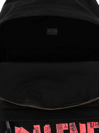 Black Cotton Backpack