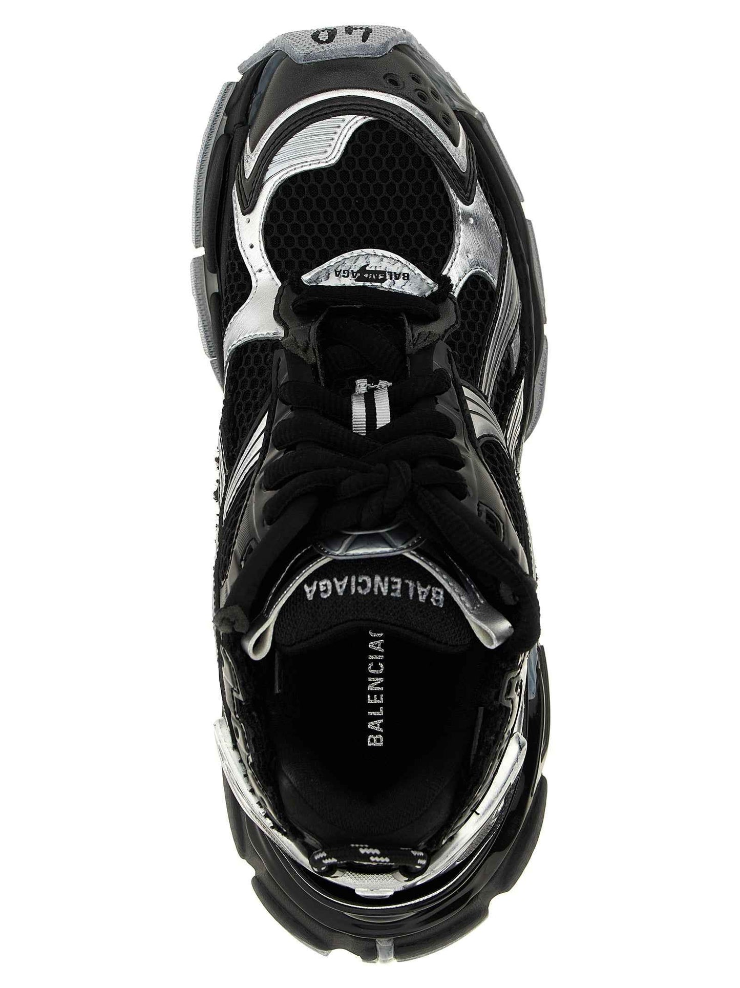 Black Polyethylene Athletic Sneakers