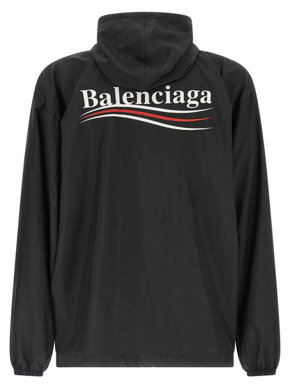 Black Polyester Shell Jacket