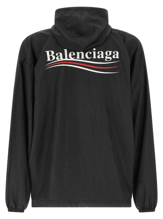Black Polyester Shell Jacket
