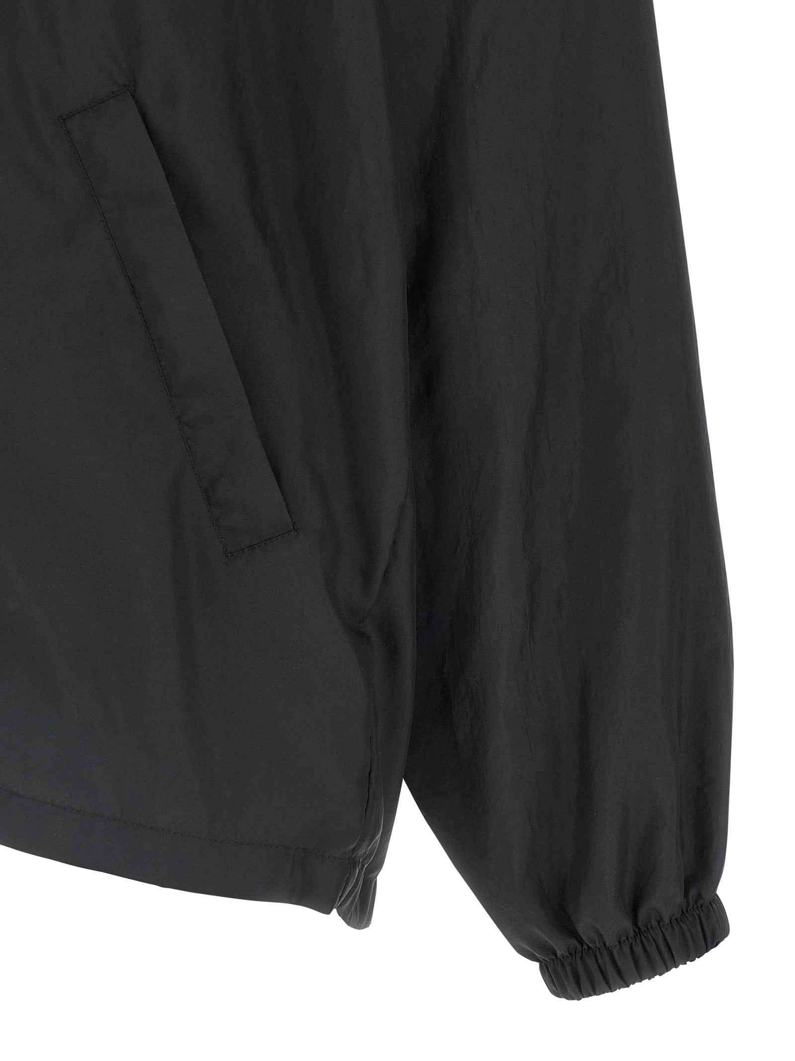 Black Polyester Shell Jacket