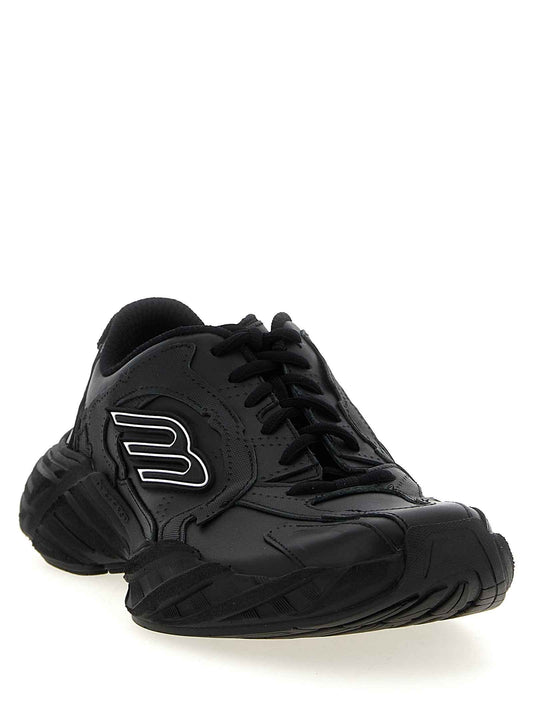 Black Calfskin Athletic Sneakers