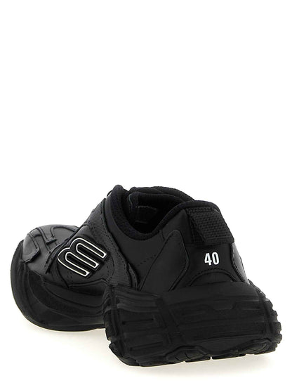 Black Calfskin Athletic Sneakers
