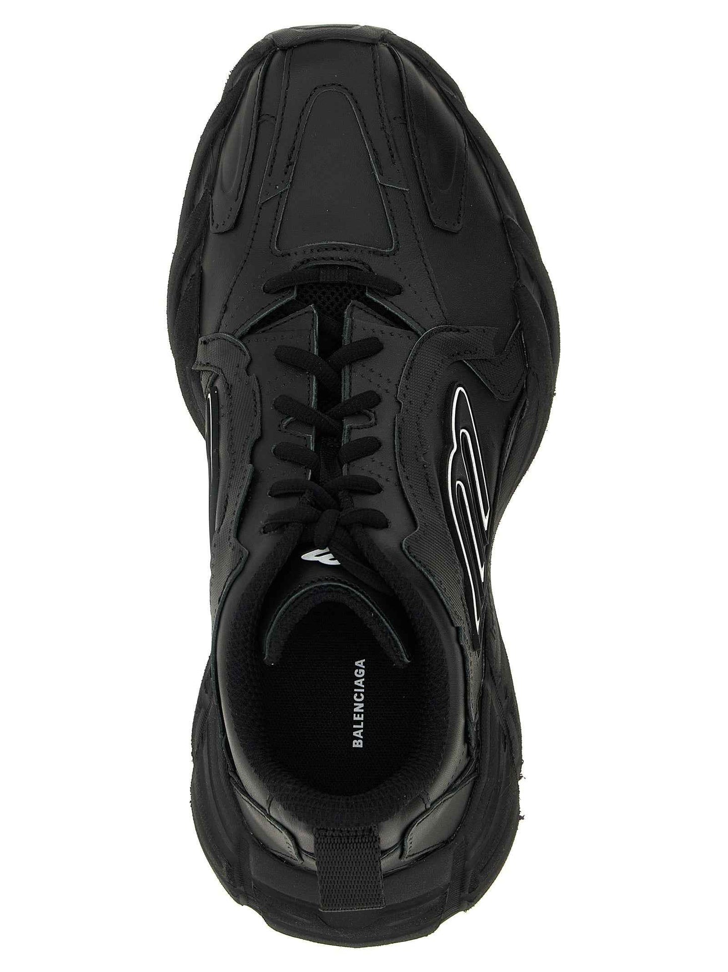 Black Calfskin Athletic Sneakers