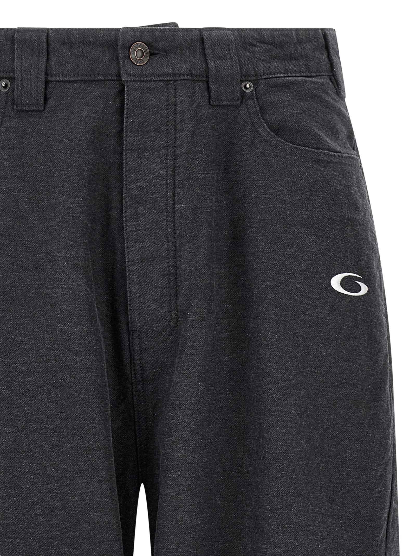 Gray Cotton Casual Pants