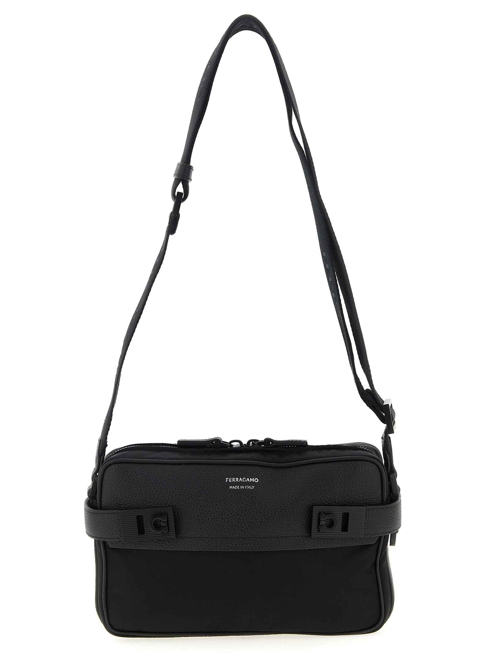 Black Fabric Crossbody Bag