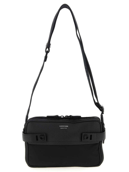 Black Fabric Crossbody Bag