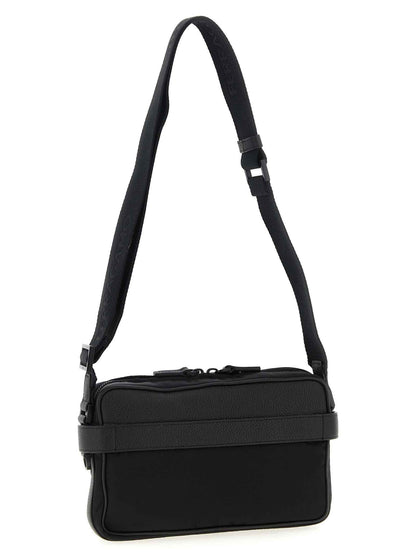 Black Fabric Crossbody Bag