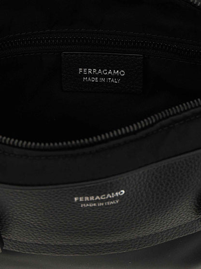 Black Fabric Crossbody Bag