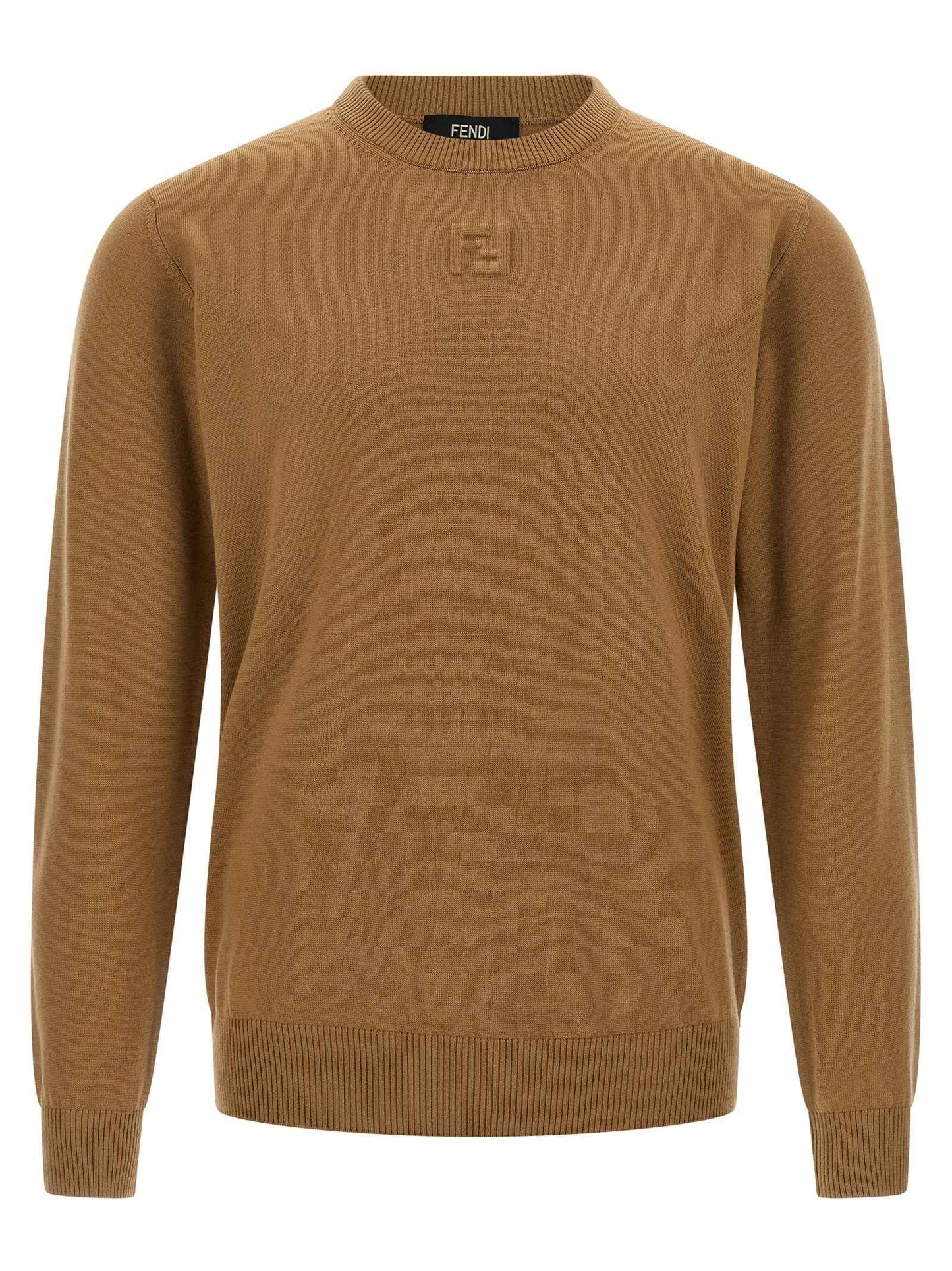Beige Virgin Wool Cardigan
