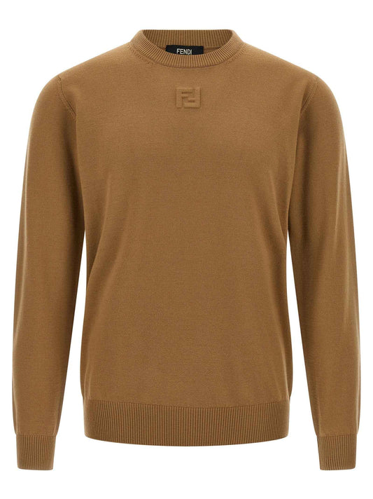 Beige Virgin Wool Cardigan