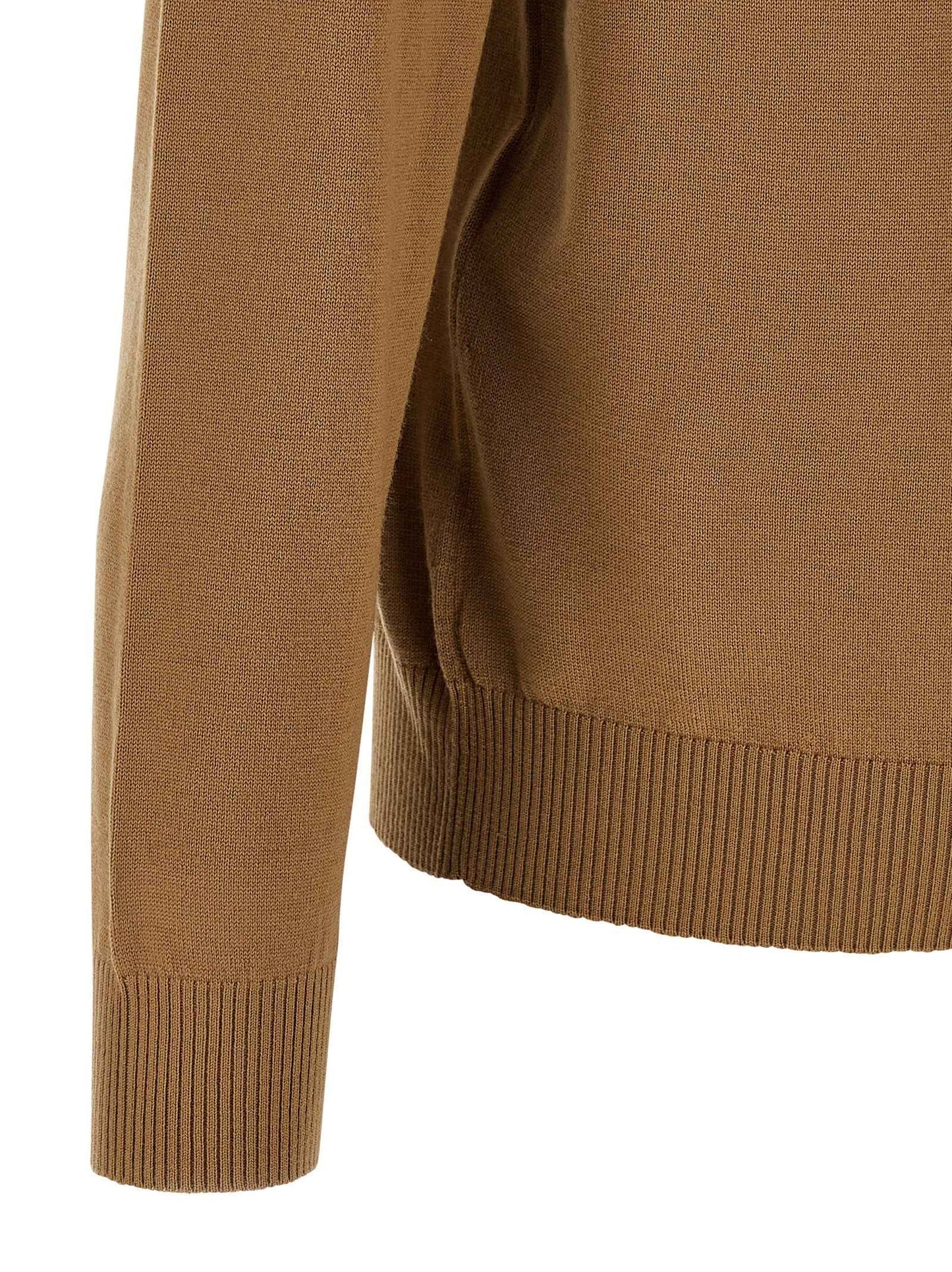 Beige Virgin Wool Cardigan