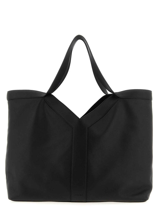 Black Calfskin Tote Bag