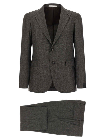 Brown Virgin Wool Two-Piece Suit