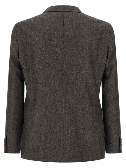 Brown Virgin Wool Two-Piece Suit