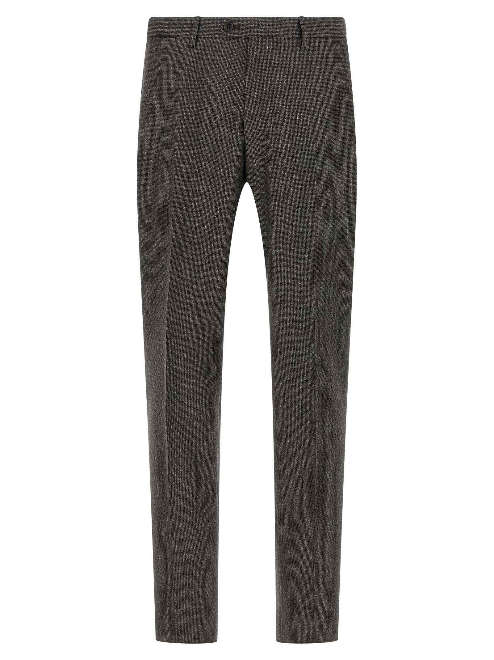 Brown Virgin Wool Two-Piece Suit