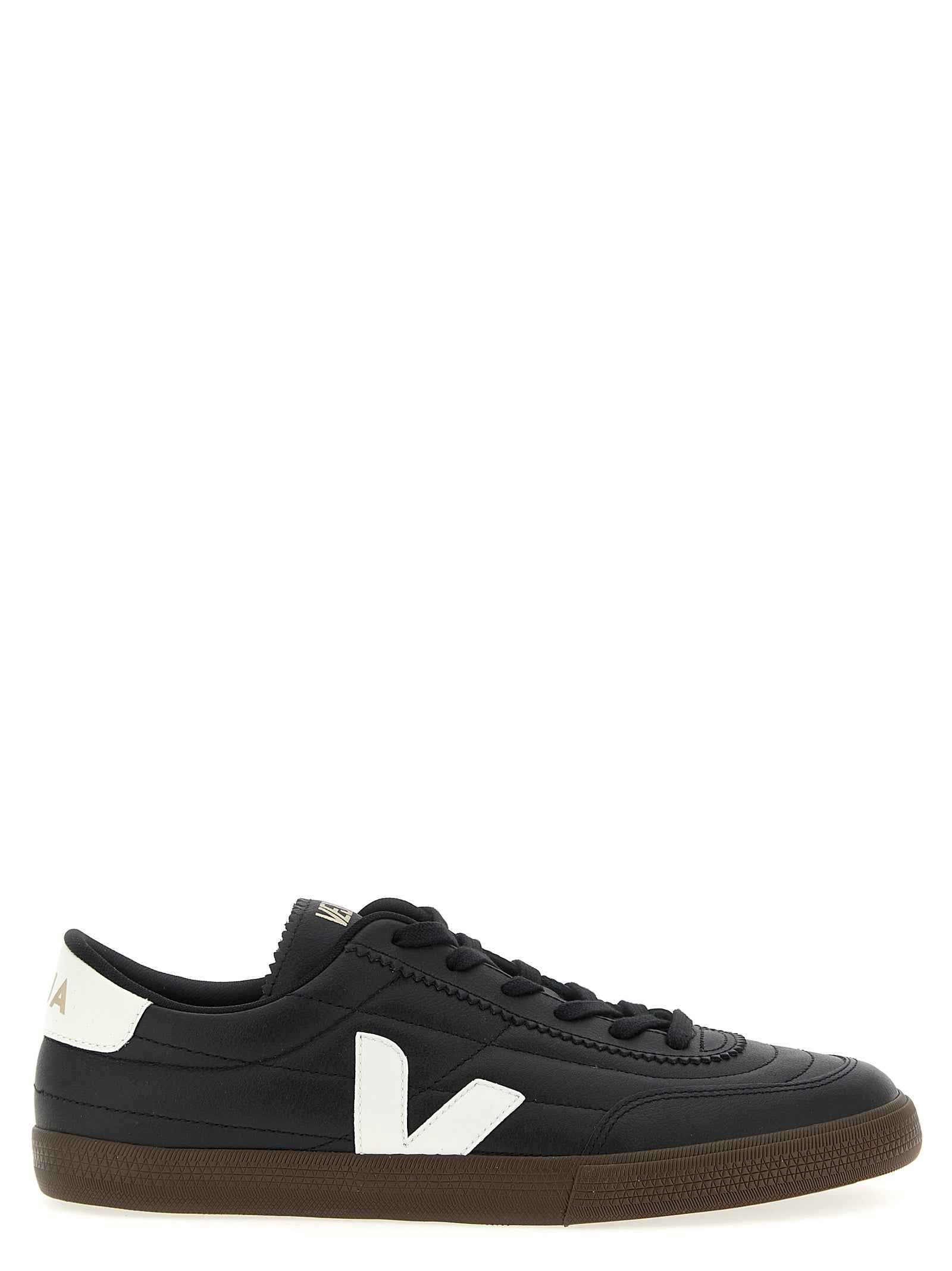 Bicolor Genuine Leather Low Top Sneakers