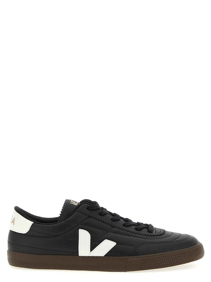 Bicolor Genuine Leather Low Top Sneakers