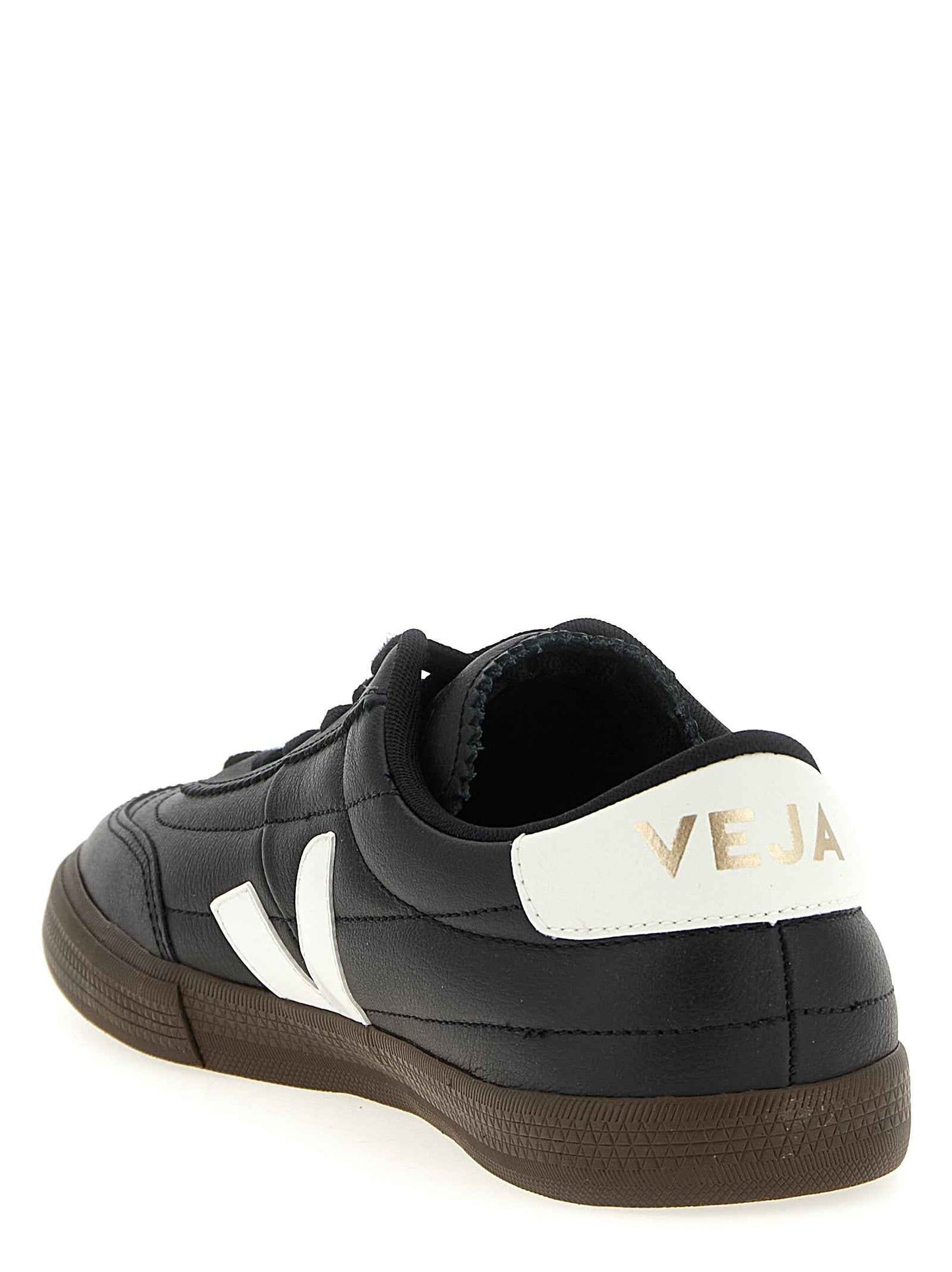 Bicolor Genuine Leather Low Top Sneakers