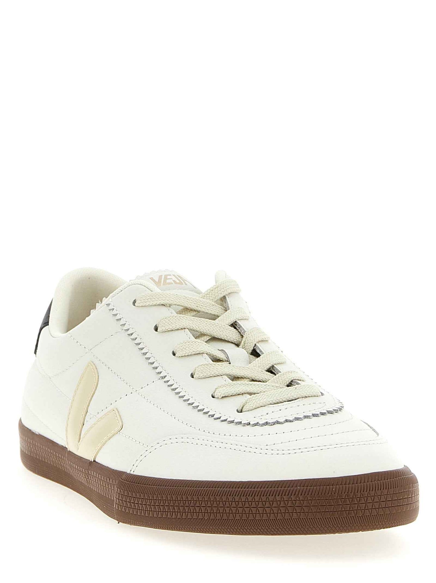 Bicolor Genuine Leather Sneakers