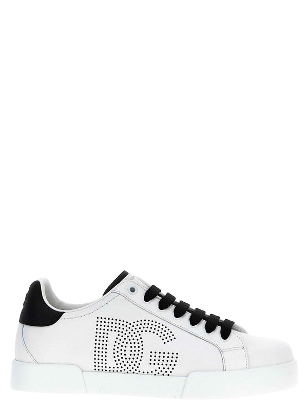 Bicolor Calfskin Low Top Sneakers