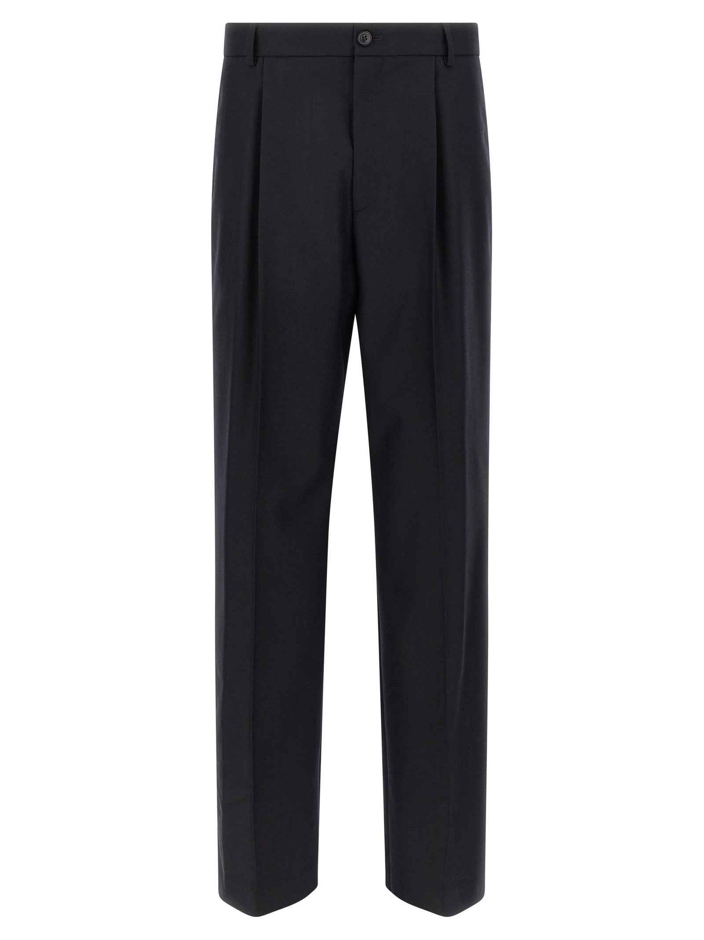 Blue Wool Dress Pants