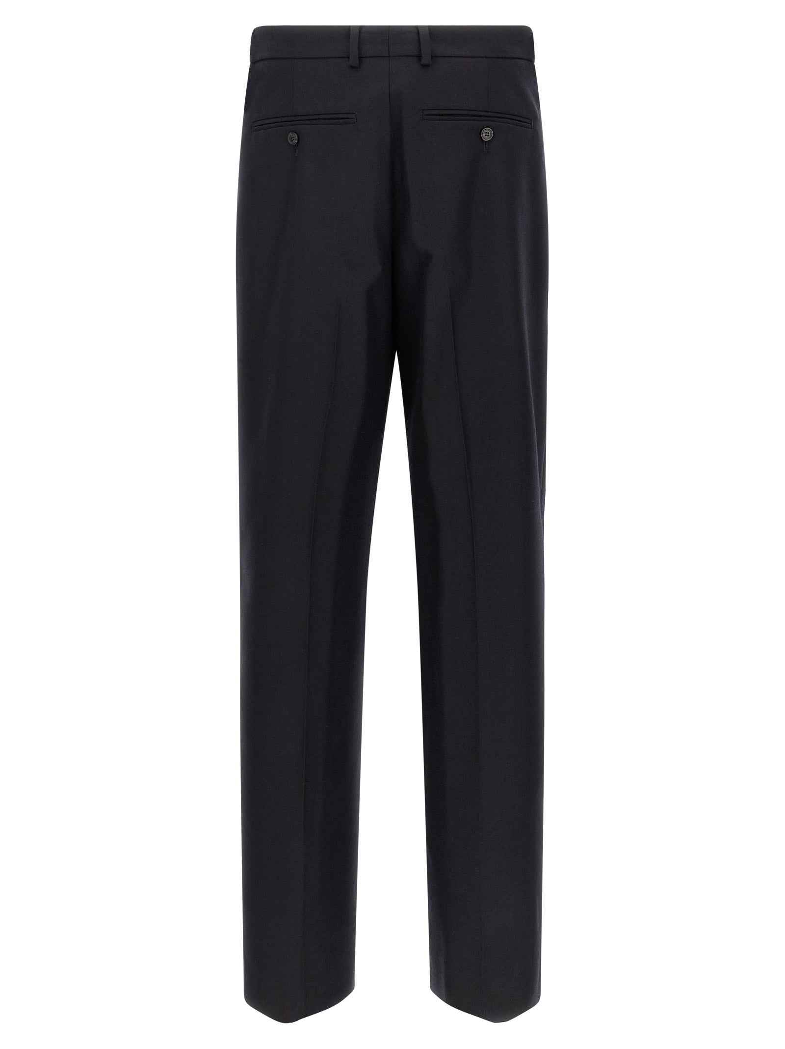 Blue Wool Dress Pants