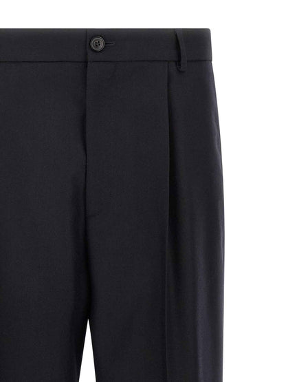 Blue Wool Dress Pants