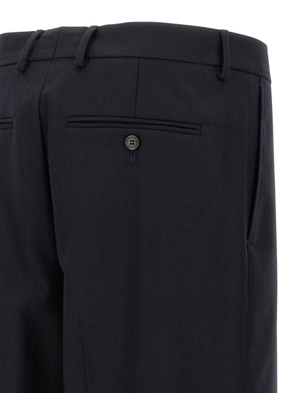 Blue Wool Dress Pants