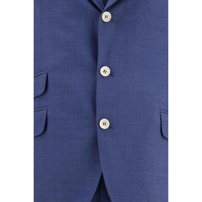 Blue Wool Oves Aries Two-Piece Suit