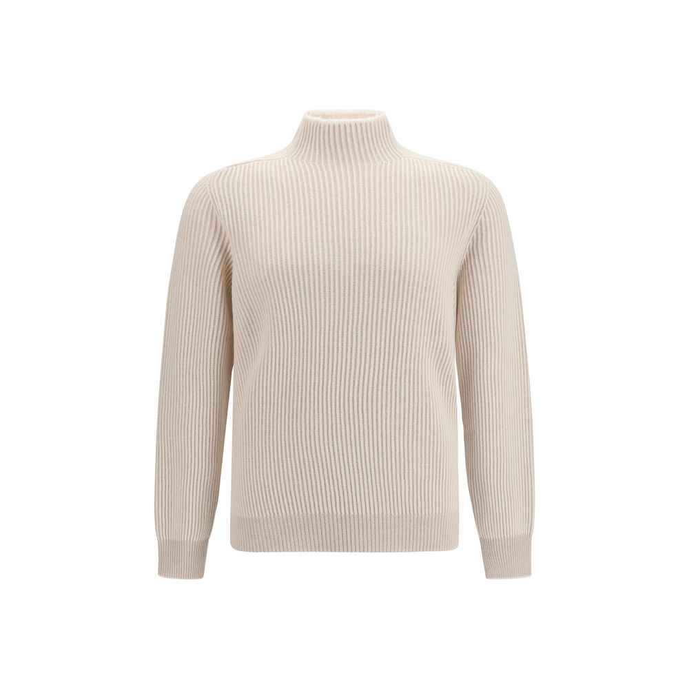 Beige Cashmere Turtleneck
