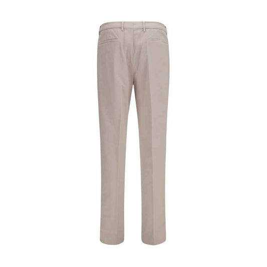 Beige Cotton Chino Pants