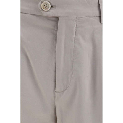Beige Cotton Chino Pants