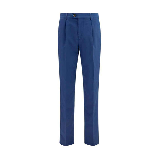 Blue Cotton Chino Pants