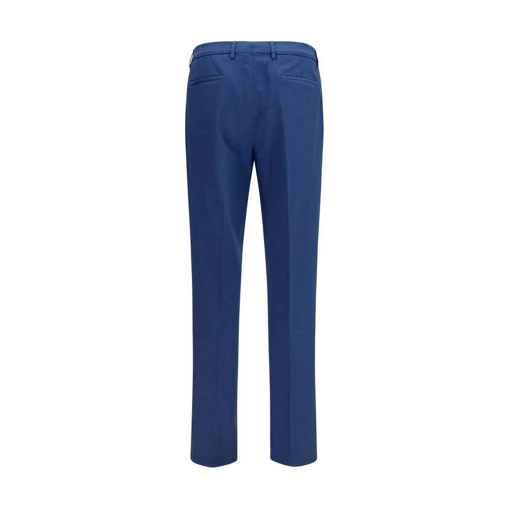 Blue Cotton Chino Pants