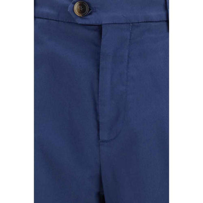 Blue Cotton Chino Pants