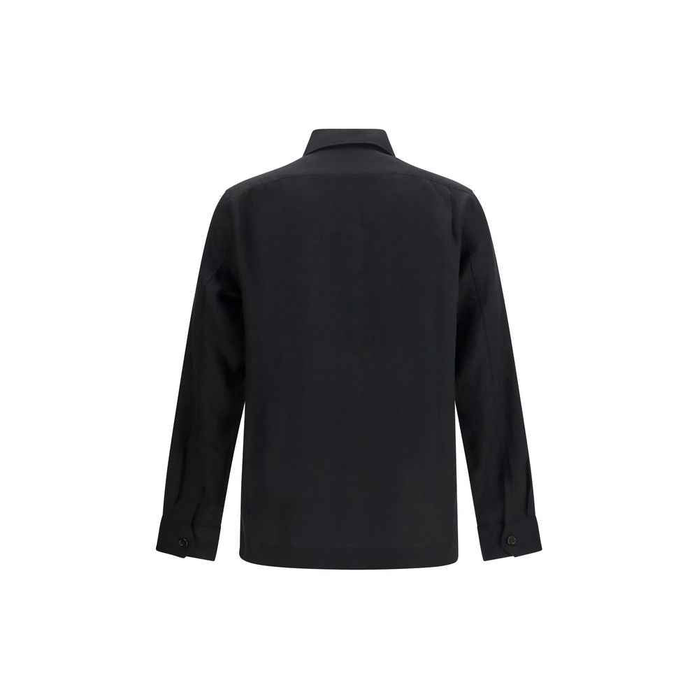 Black Linen Denim Jacket