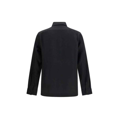 Black Linen Denim Jacket
