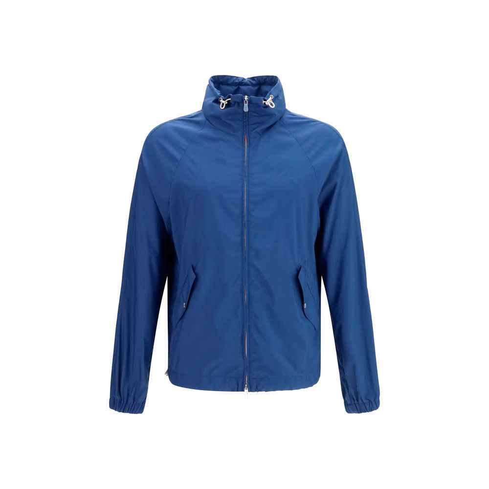 Blue Polyester Shell Jacket