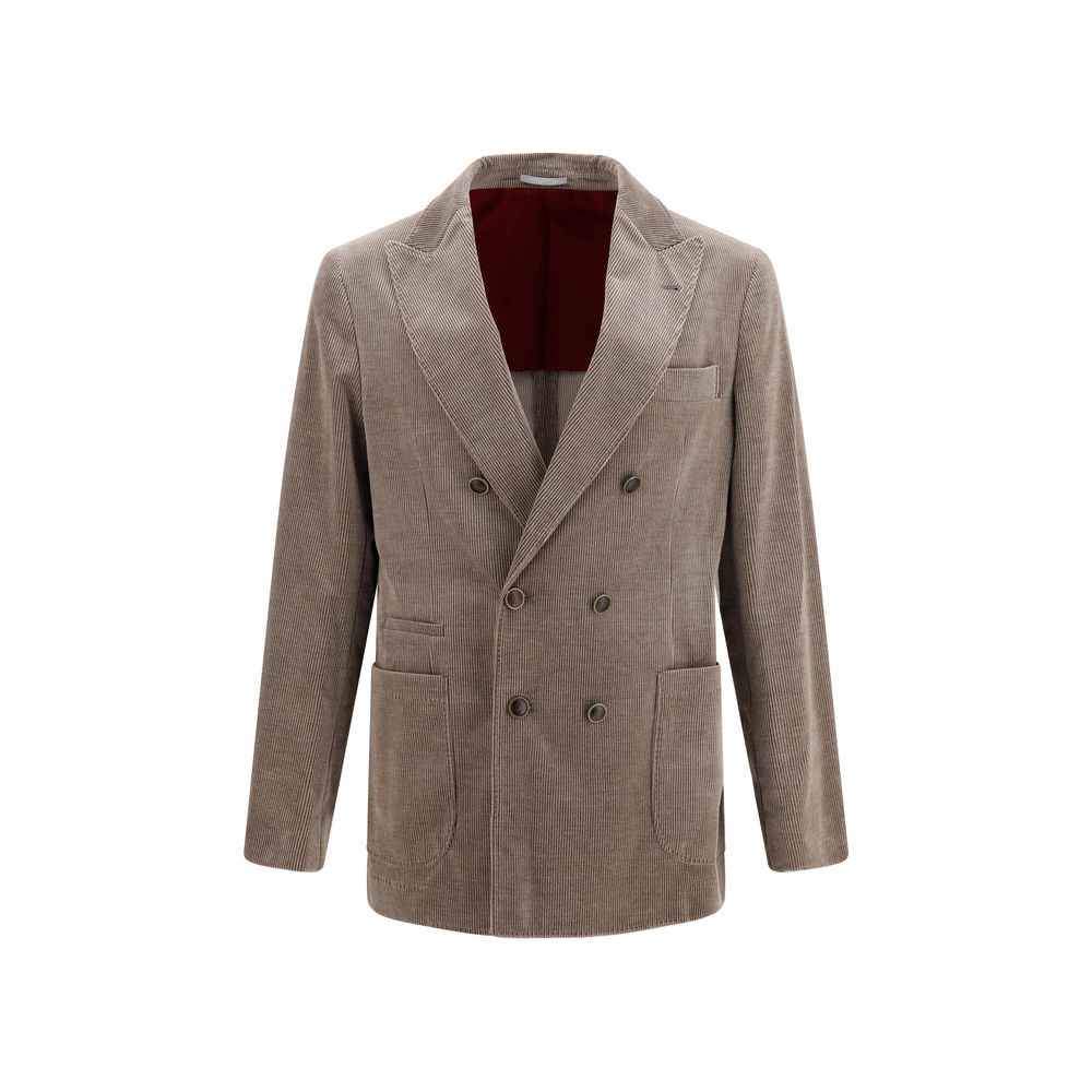 Gray Cotton Full-Length Jacket