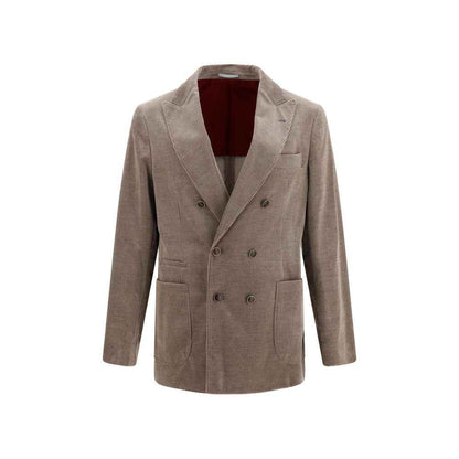 Gray Cotton Full-Length Jacket