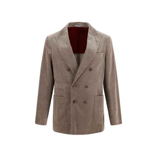 Gray Cotton Full-Length Jacket