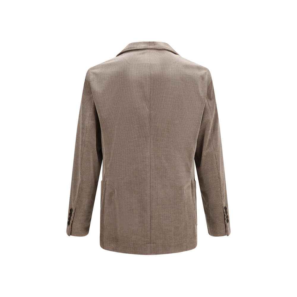 Gray Cotton Full-Length Jacket
