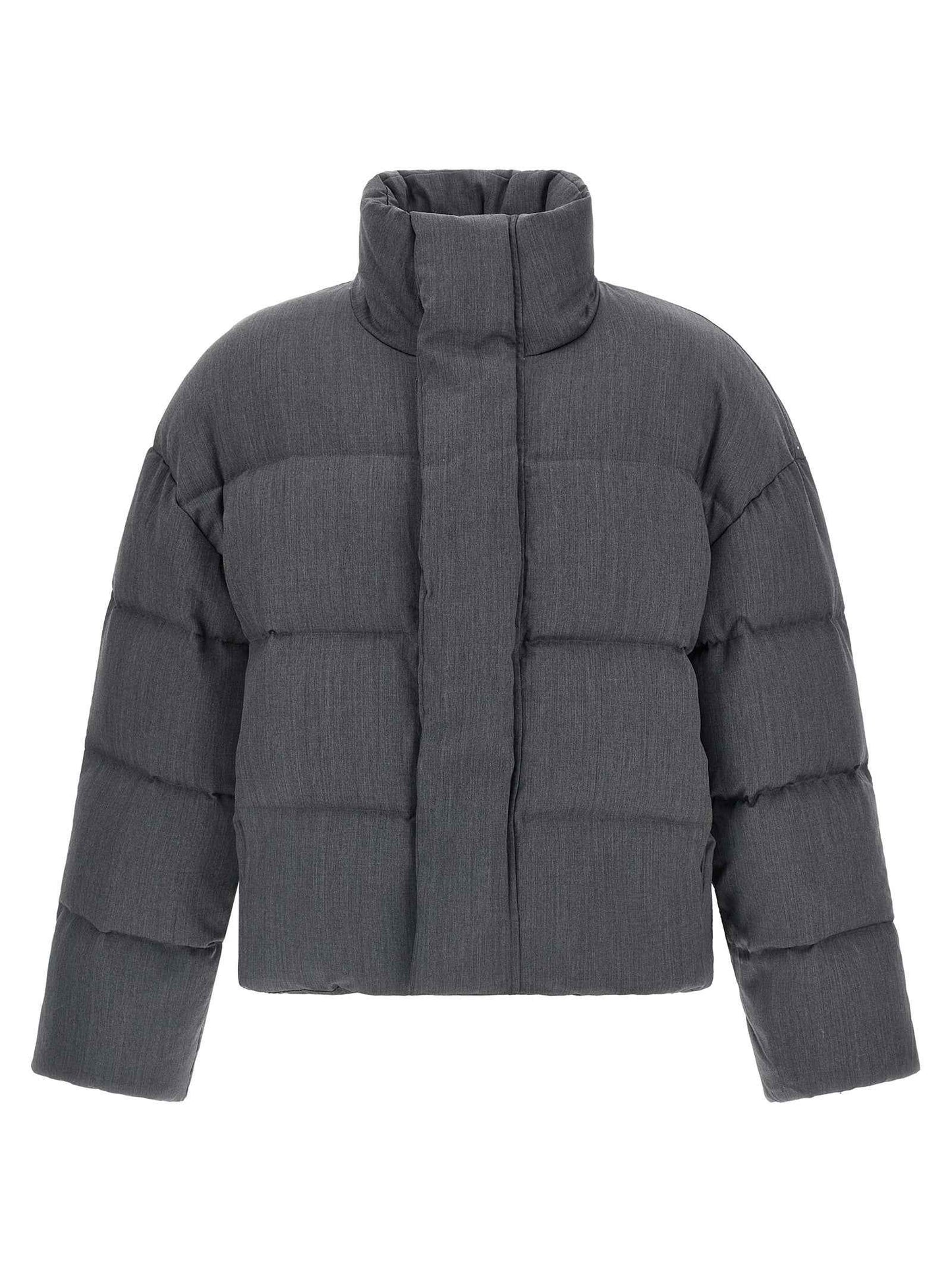 Gray Wool Full-Length Jacket