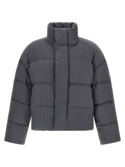 Gray Wool Full-Length Jacket