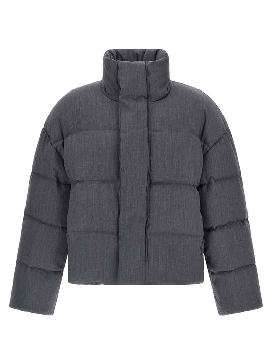 Gray Wool Full-Length Jacket