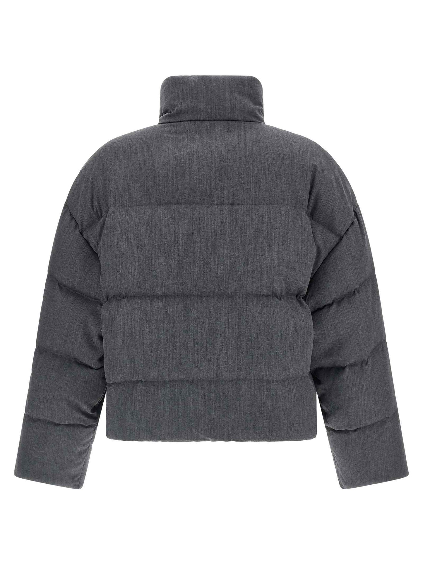Gray Wool Full-Length Jacket