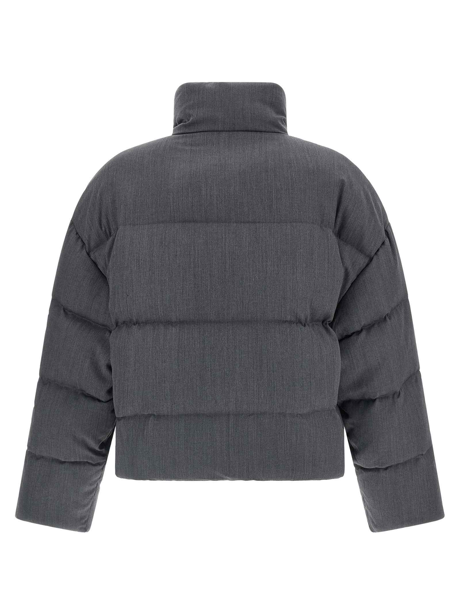 Gray Wool Full-Length Jacket